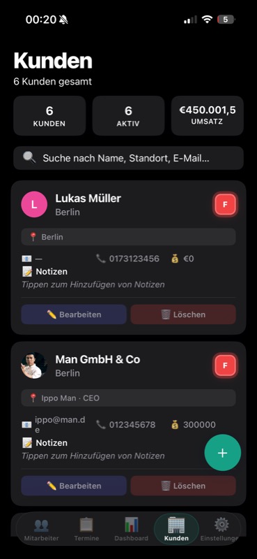 EarnTrack Kunden